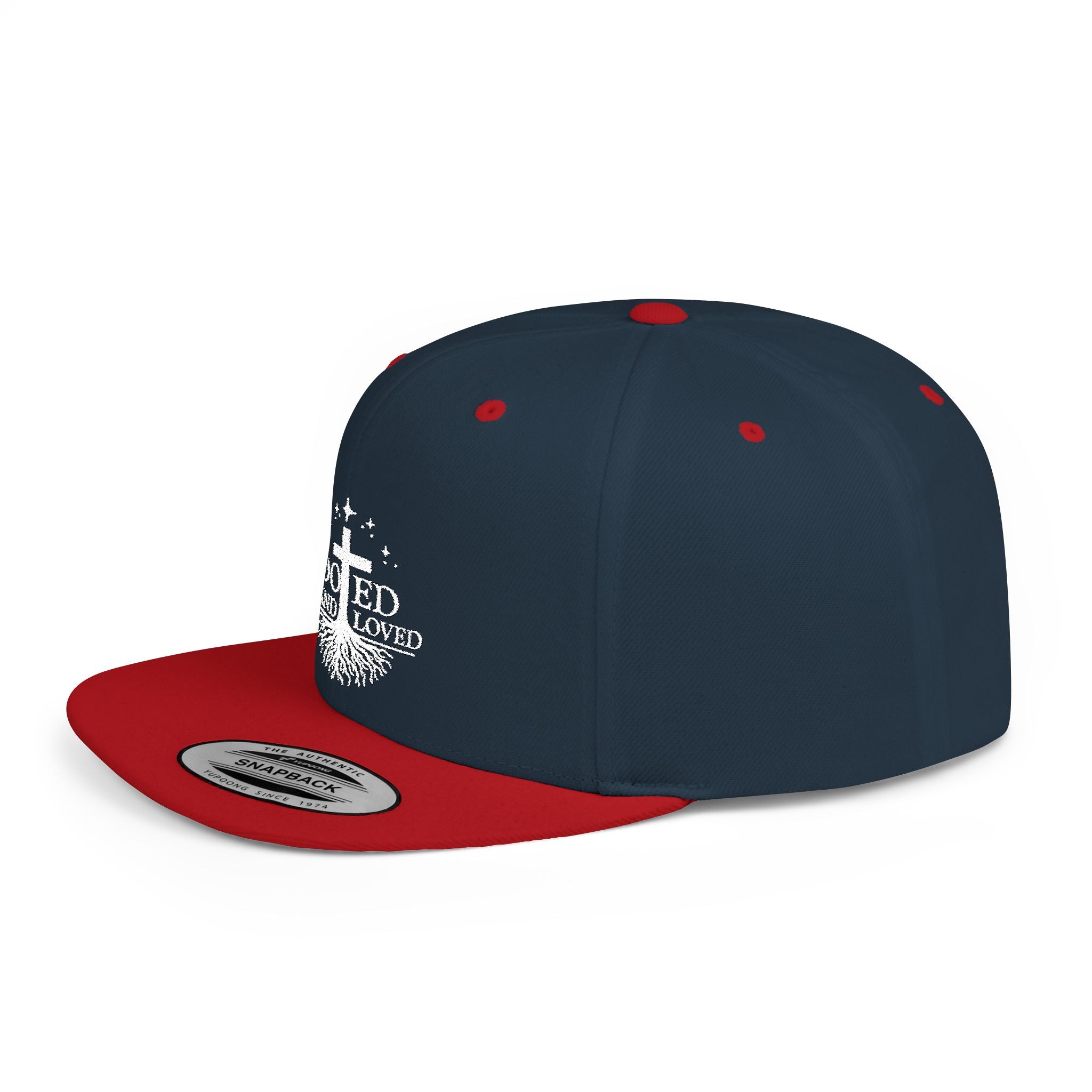 Rooted and Loved Flat Bill Snapback Hat