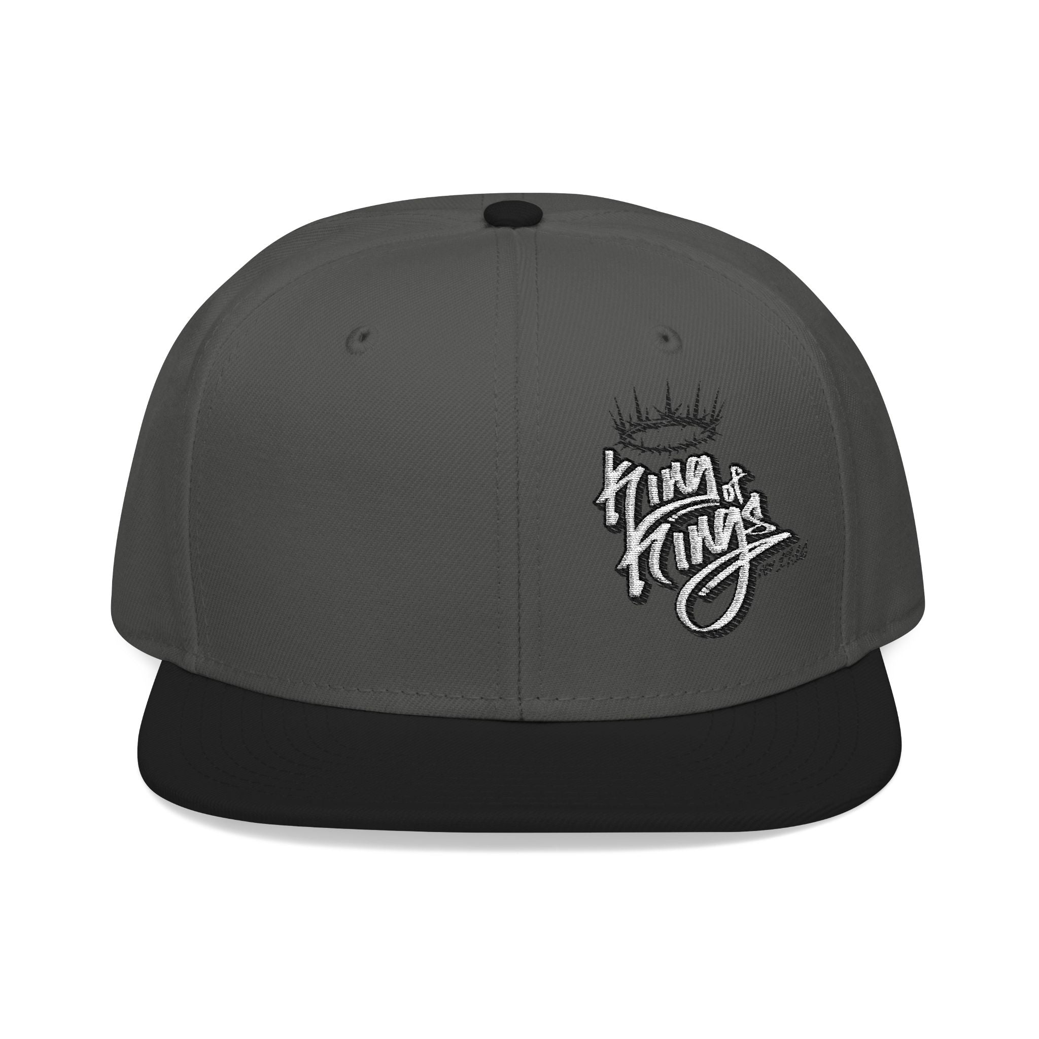 Embroidered Flat Bill Hat King of Kings rev 19:16 Snapback Hat
