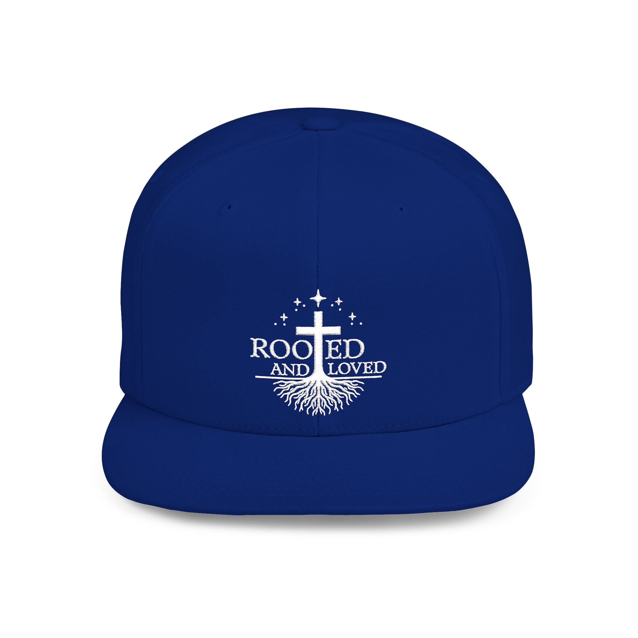 Rooted and Loved Flat Bill Snapback Hat