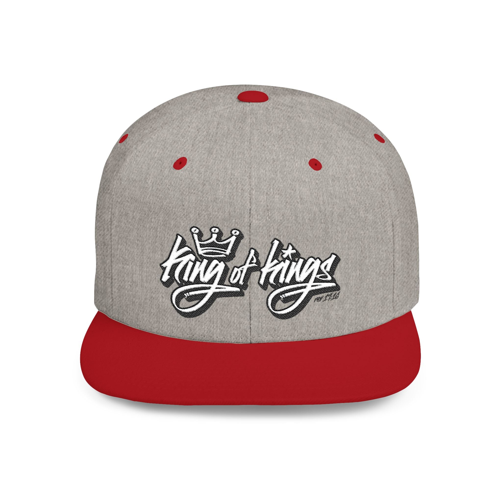 King of Kings rev 19:16 Flat Bill Snapback Hat