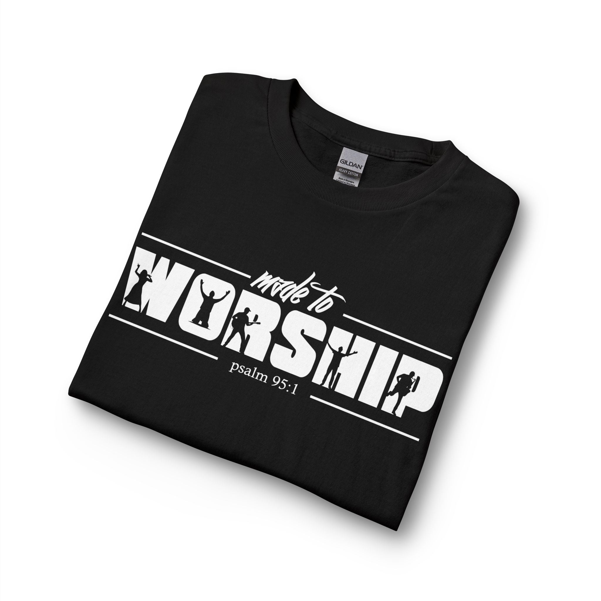 Made to Worship Long Sleeve Shirt — Psalm 95:1 Christian Tee