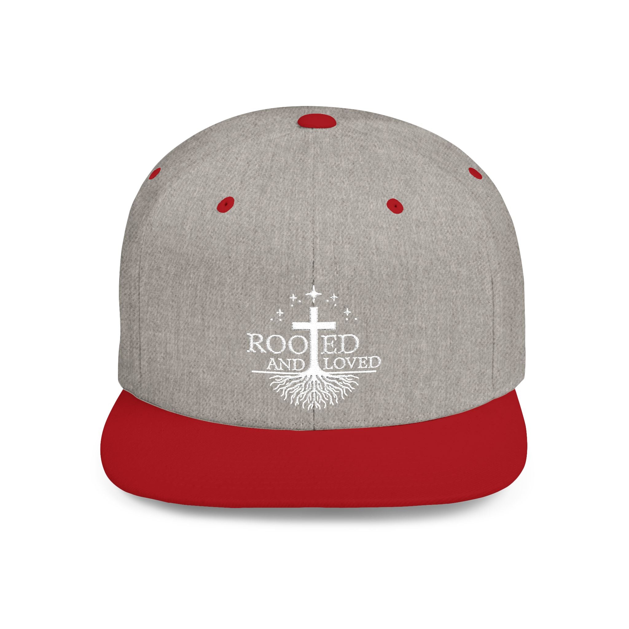 Rooted and Loved Flat Bill Snapback Hat