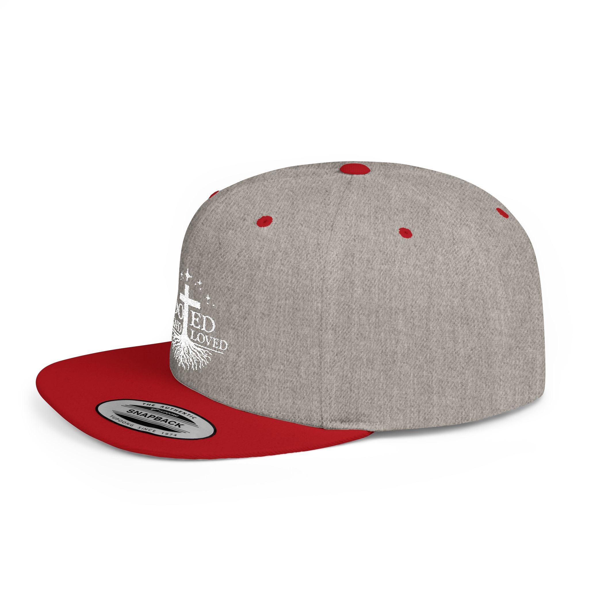 Rooted and Loved Flat Bill Snapback Hat