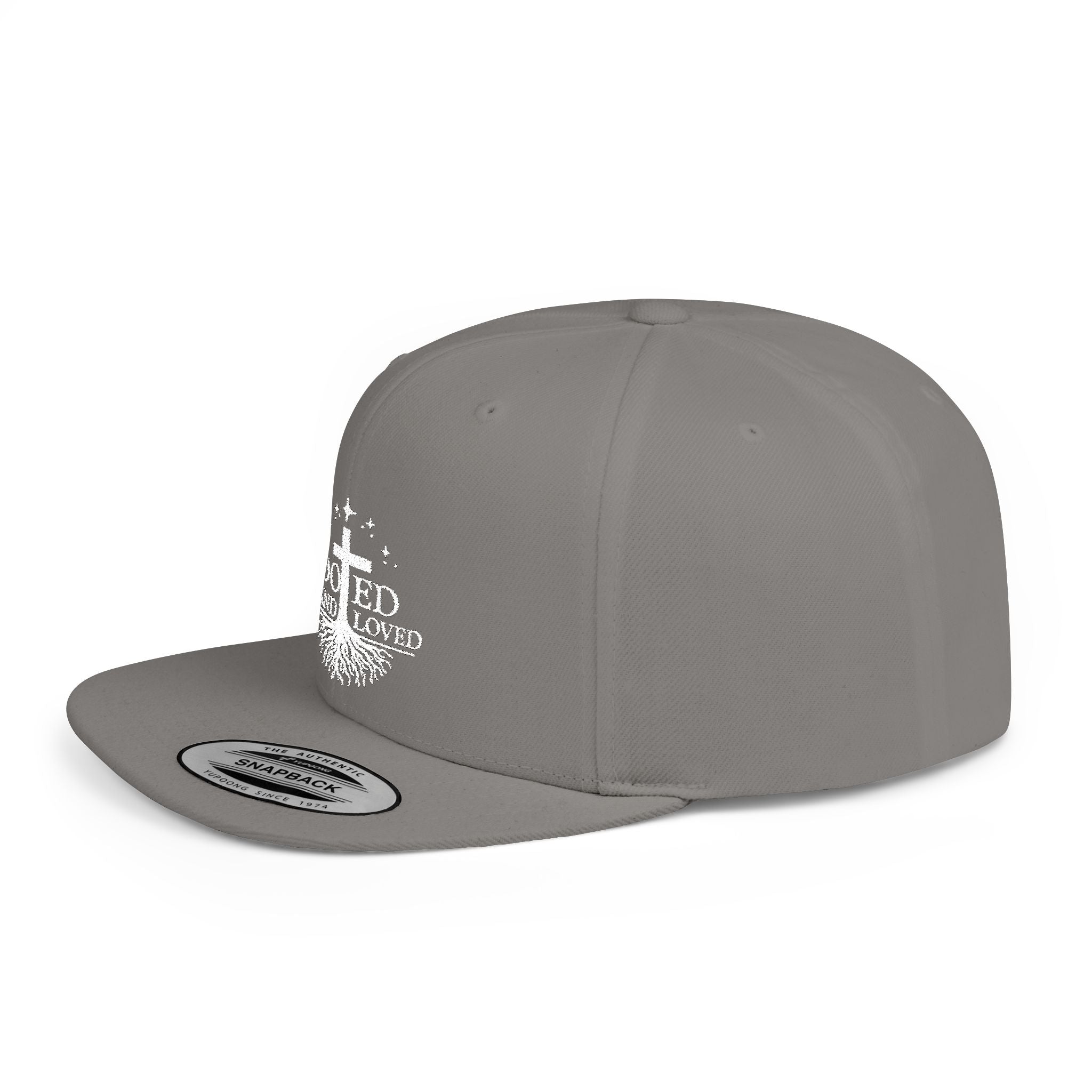 Rooted and Loved Flat Bill Snapback Hat