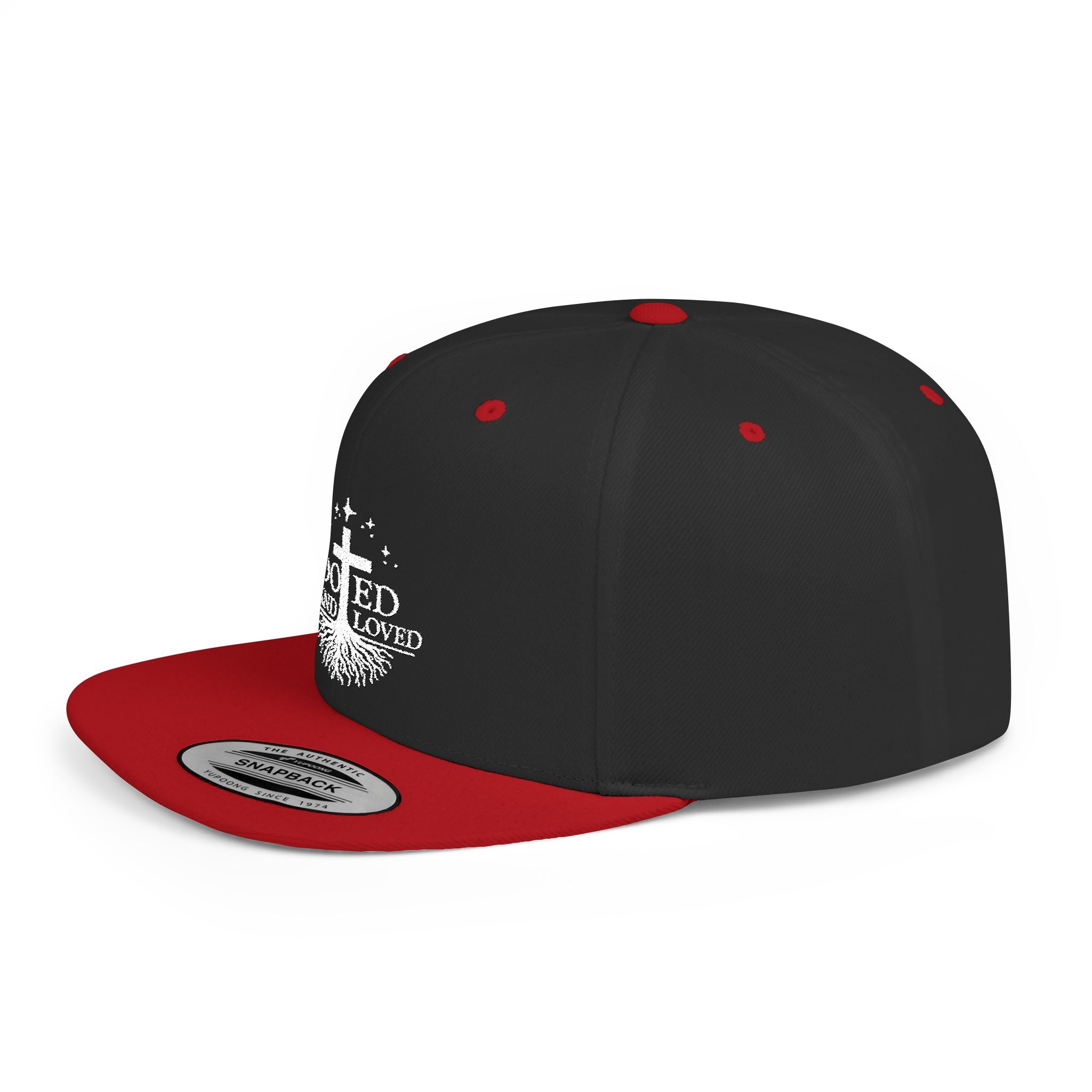 Rooted and Loved Flat Bill Snapback Hat