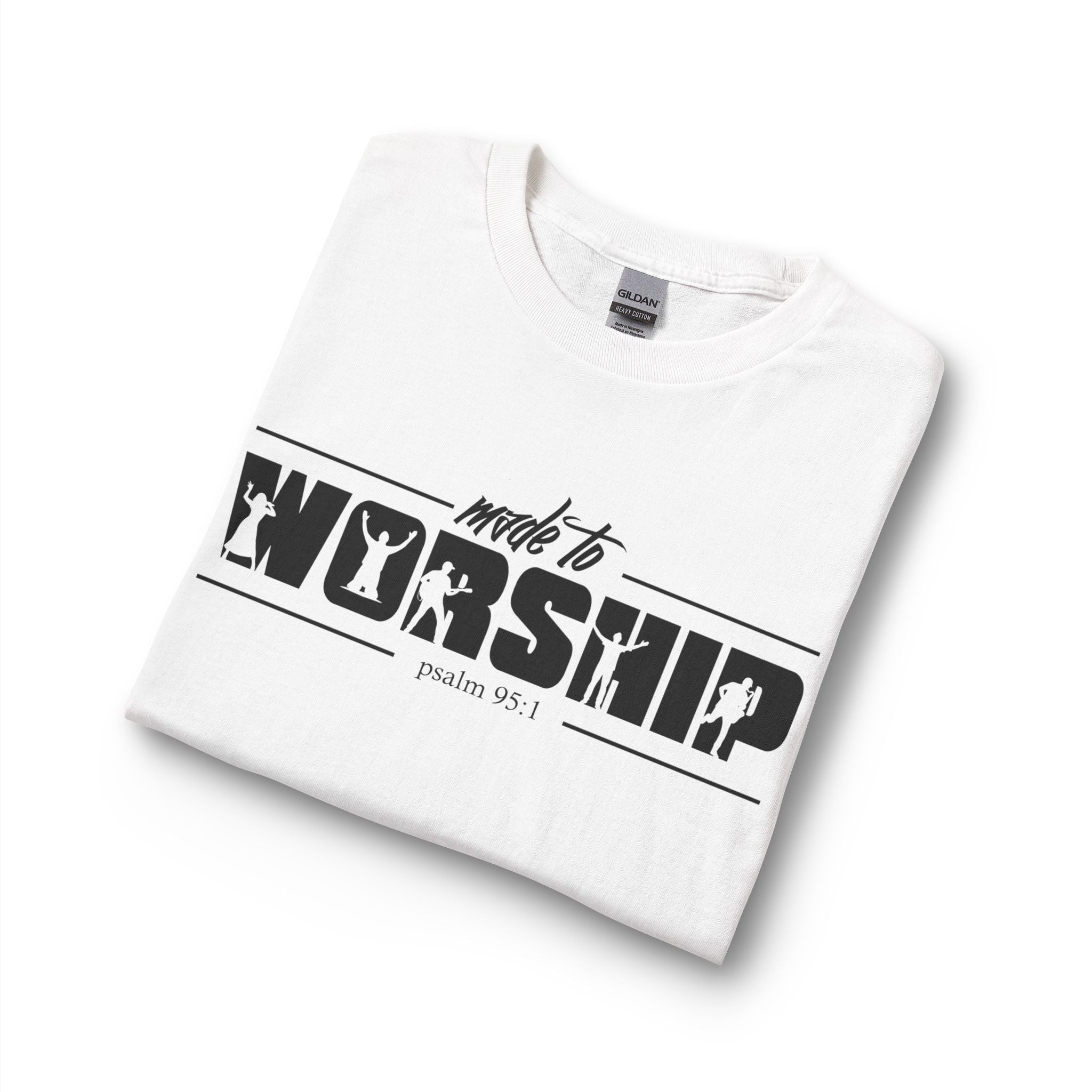 Made to Worship Long Sleeve Shirt — Psalm 95:1 Christian Tee